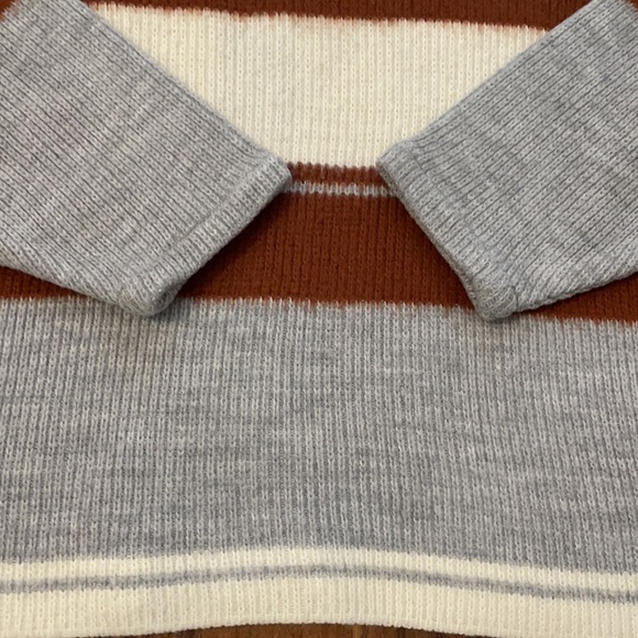 Sweater Dimension Milford large zipper Gray vintage stripes man men’s machine - Picture 5 of 5